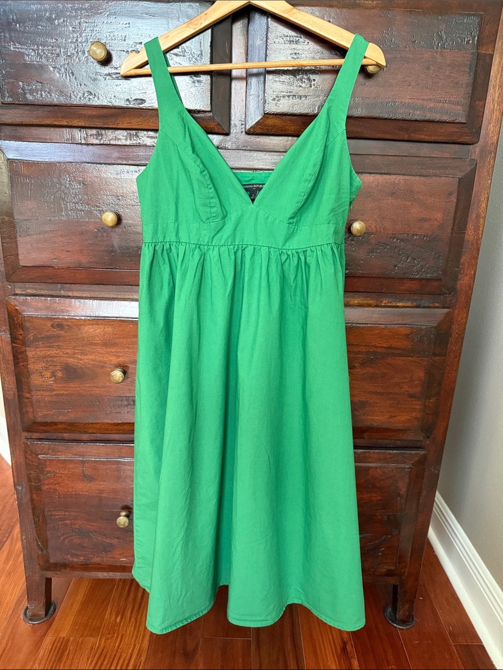 Banana Republic Green Empire Waist Dress